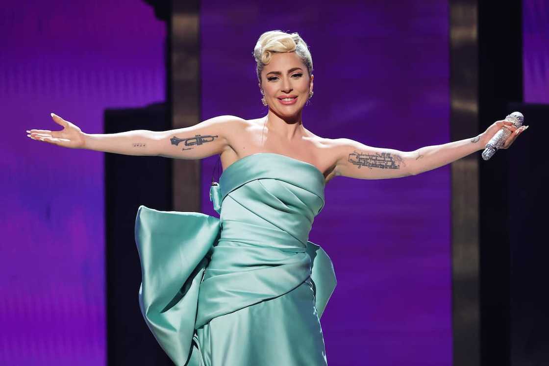 Lady Gaga performs onstage during the Annual Grammy Awards Lady Gaga performs onstage during the Annual Grammy Awards