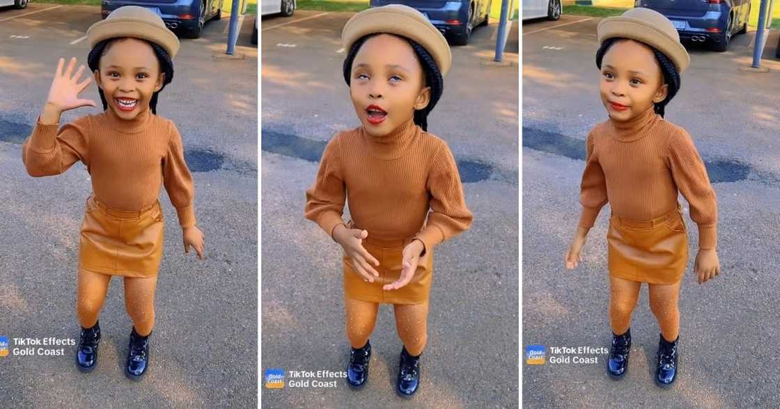 Stylish girl with red lipstick slayed an amapiano dance challenge