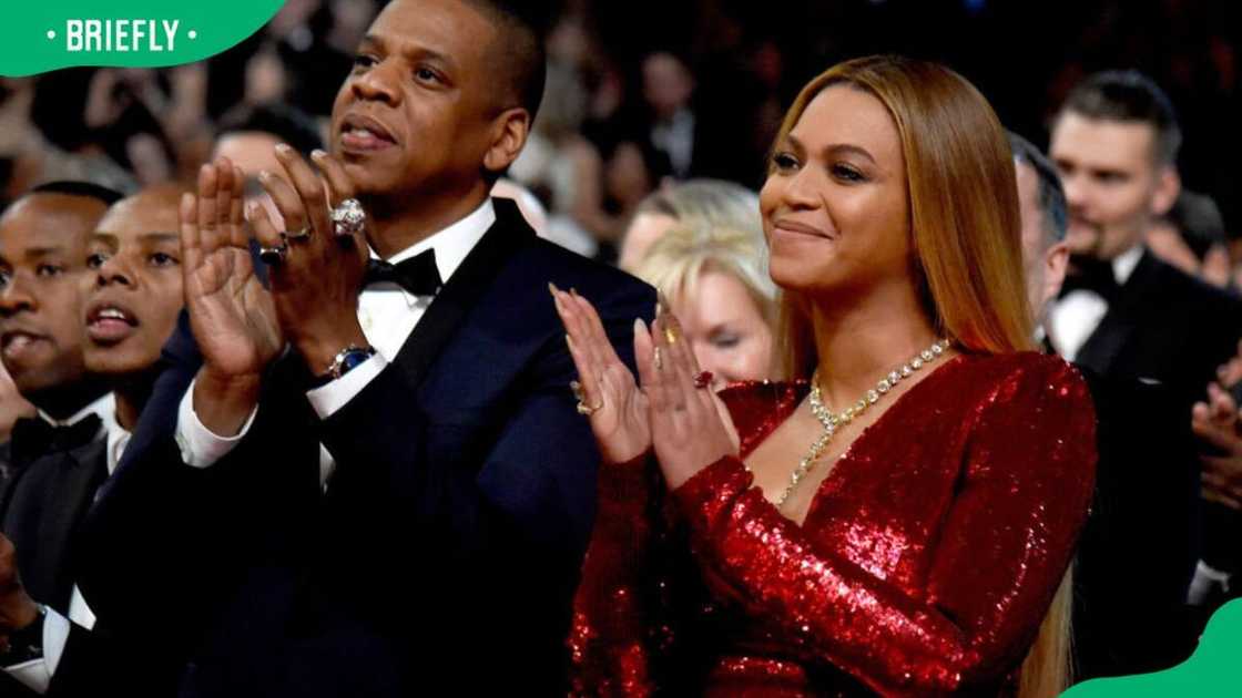 Beyoncé and Jay Z during the 59th Grammy Awards Staples Center in 2017