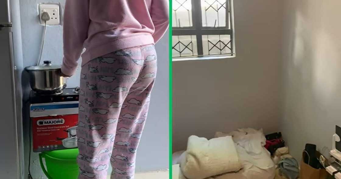 A woman candidly shows her humbling moving in journey. A woman candidly shows her humbling moving in journey.