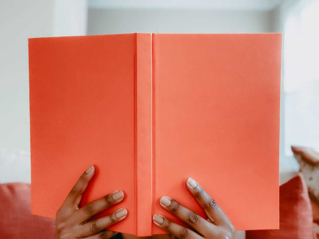 A woman reading a book on the sofa. A woman reading a book on the sofa.