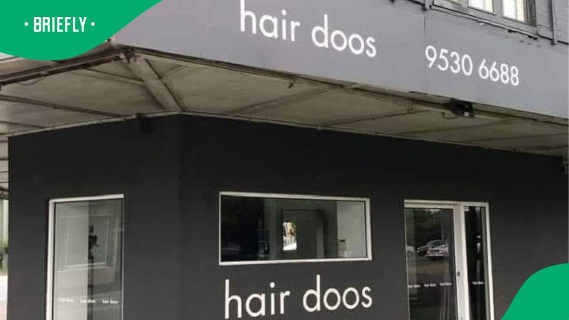 The salon is called Hair doos, with many wondering if it's a spelling error The salon is called Hair doos, with many wondering if it's a spelling error