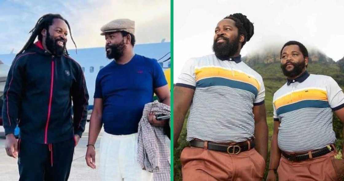 isiZulu musicians Sjava and Big Zulu at King Shaka International Airport and 'Drum' magazine photoshoot.