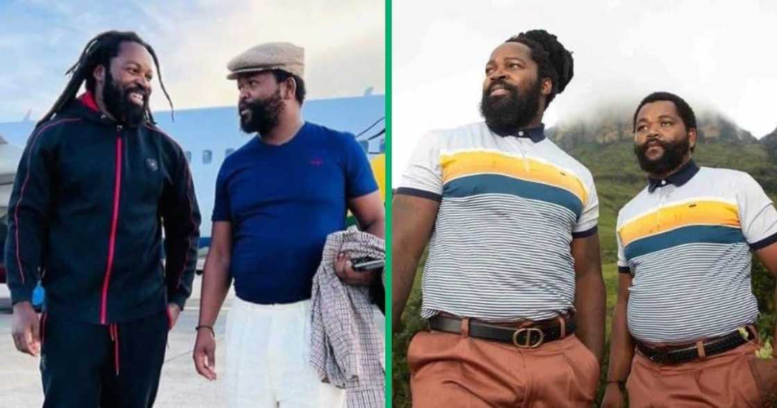 isiZulu musicians Sjava and Big Zulu at King Shaka International Airport and 'Drum' magazine photoshoot. isiZulu musicians Sjava and Big Zulu at King Shaka International Airport and 'Drum' magazine photoshoot.