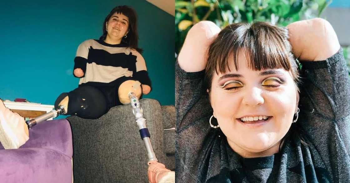 Lady with no arms or legs wows the world with amazing make-up skills Lady with no arms or legs wows the world with amazing make-up skills