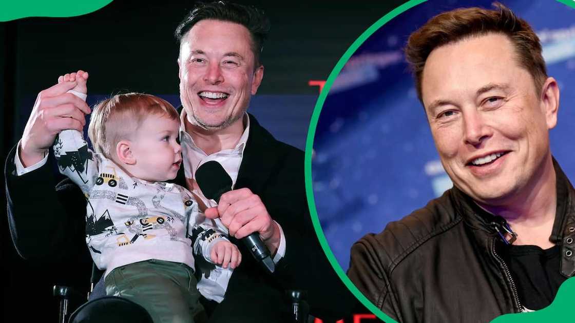 Elon Musk and son at an event Elon Musk and son at an event