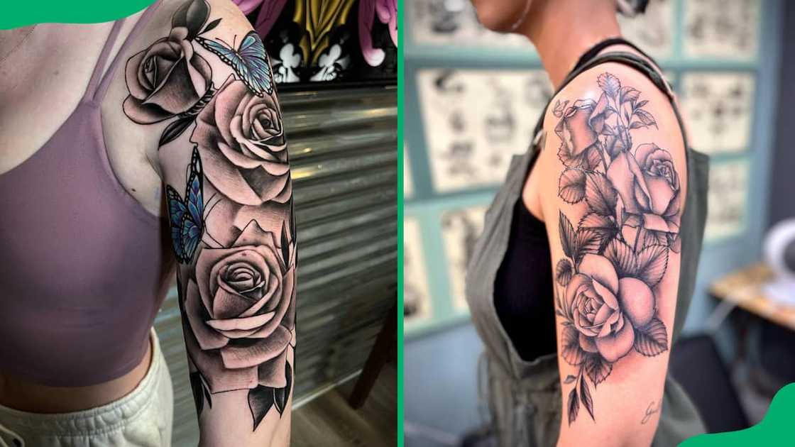 Rose half-sleeve tattoos Rose half-sleeve tattoos