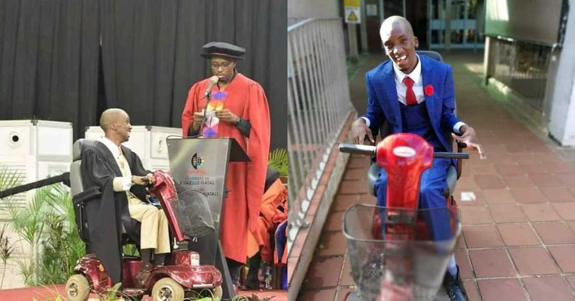 Mom swoons over disabled son who soon graduates with master's degree Mom swoons over disabled son who soon graduates with master's degree