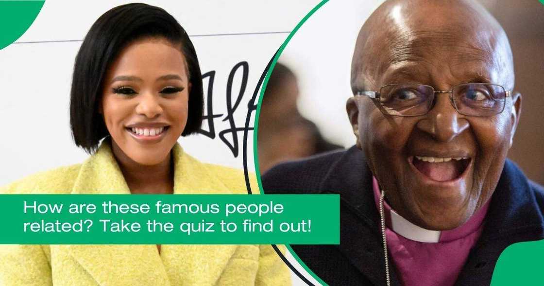 Some of SA's famous people including Natasha Thahane and archbishop Desmond Tutu are related