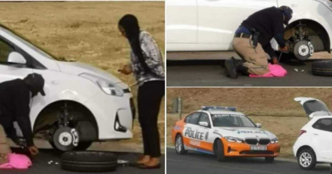 Johannesburg Metro Police Department, JMPD, Cop, Officer, Online community, Change, Tyre, Car, Mzansi, Social media, Viral, Post Johannesburg Metro Police Department, JMPD, Cop, Officer, Online community, Change, Tyre, Car, Mzansi, Social media, Viral, Post