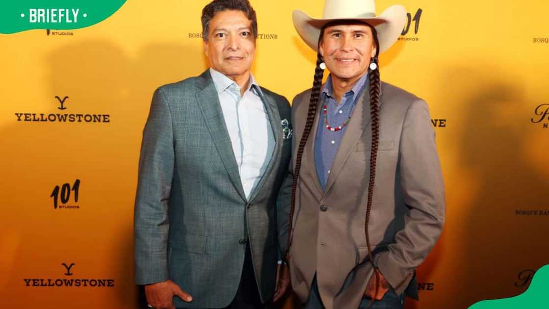 Yellowstone cast, Gil Birmingham and Mo Brings Plenty (L-R) Yellowstone cast, Gil Birmingham and Mo Brings Plenty (L-R)