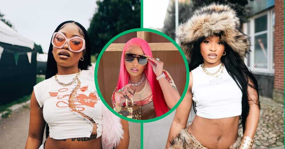 Uncle Waffles remakes Justin Bieber and Nicki Minaj's looks. Uncle Waffles remakes Justin Bieber and Nicki Minaj's looks.