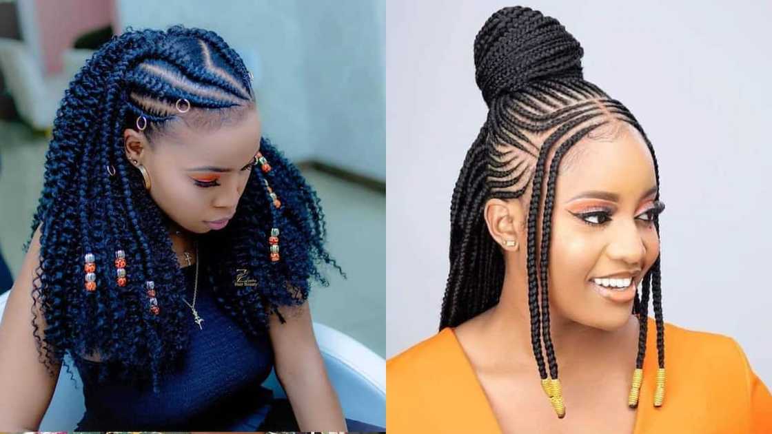 Cornrows with back extensions Cornrows with back extensions
