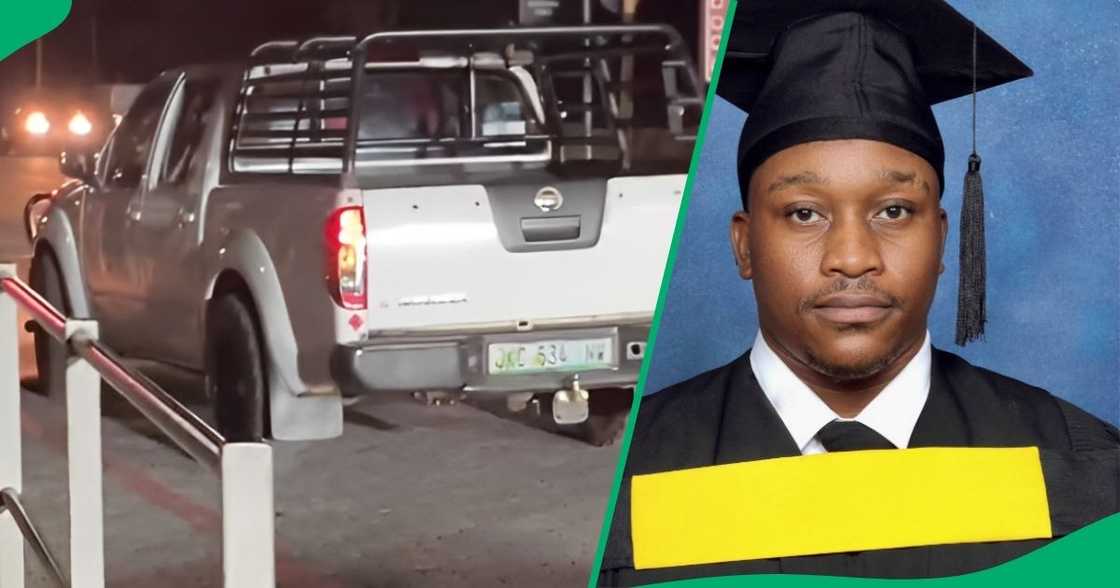 An e-hail driver in North West rocked up with a bakkie to pick up his customers. An e-hail driver in North West rocked up with a bakkie to pick up his customers.