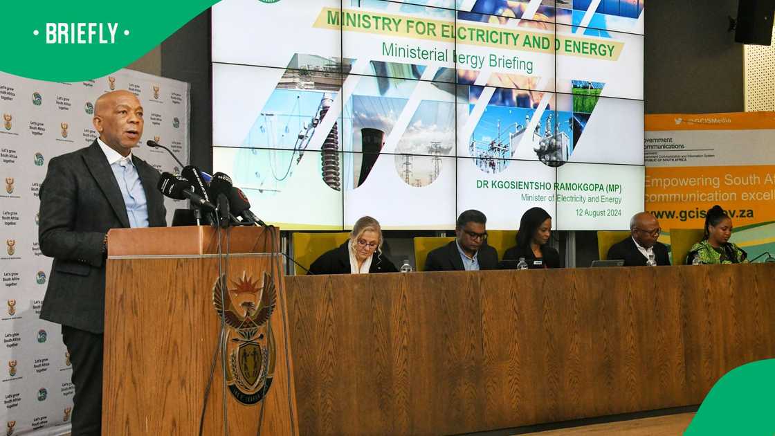 Energy minister Kgosientsho Ranmokgopa addressed the media on the free basic electricity grant