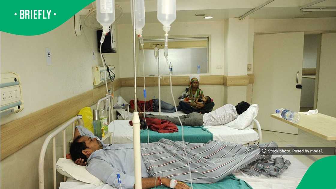 The visual showed patients at a hospital