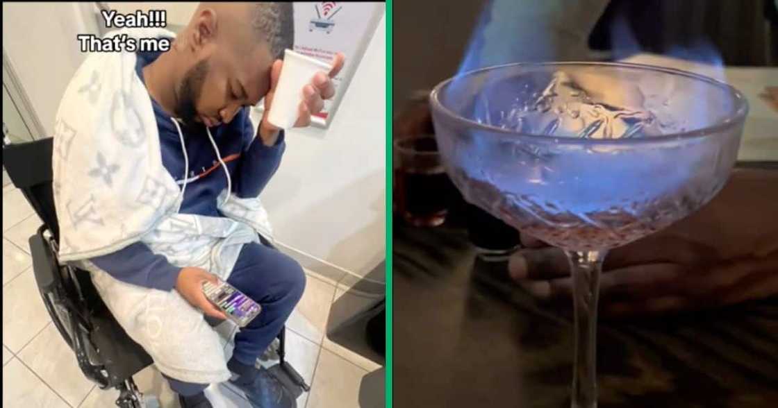 Man in hospital and flaming lamborghini Man in hospital and flaming lamborghini