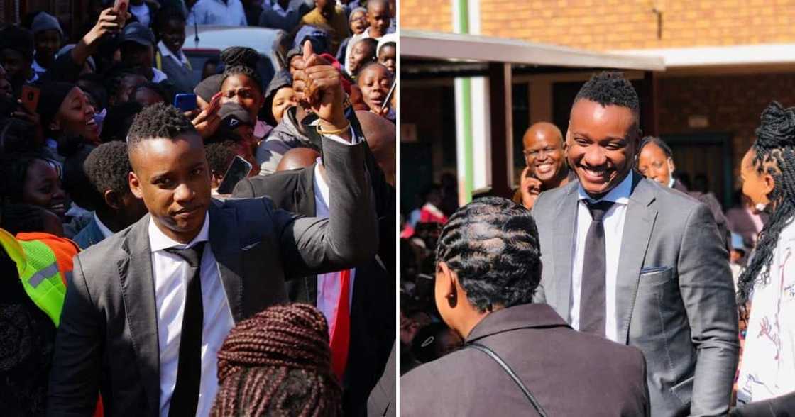 Duduzane Zuma at Gatang Secondary School Duduzane Zuma at Gatang Secondary School