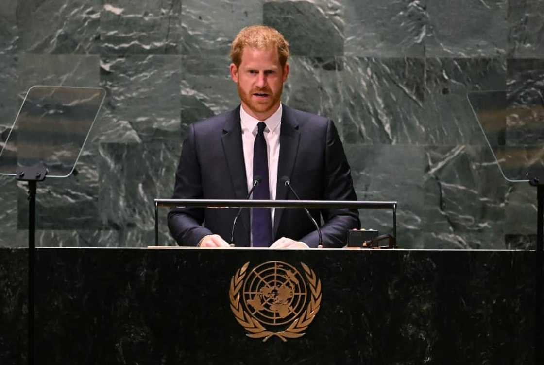 Prince Harry delivers the keynote address on Nelson Mandela International Day at the United Nations in New York on July 18, 2022