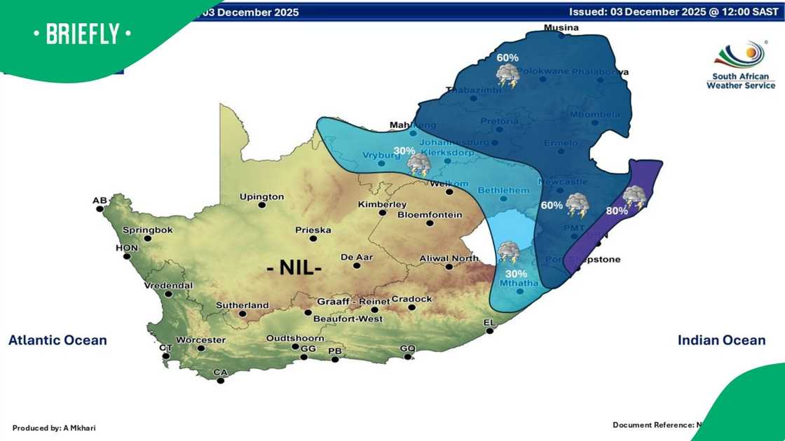 SAWS issued warnings