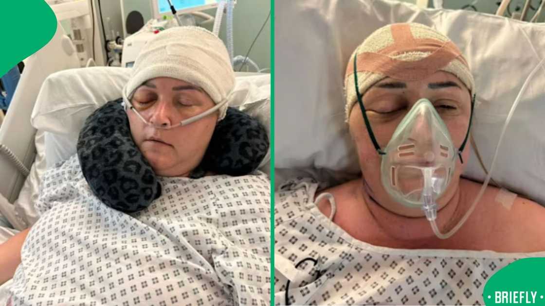 The 47-year-old from Fife in Scotland lost the use of her right eye following surgery on one of four benign brain tumours called meningiomas she was diagnosed with in 2018 The 47-year-old from Fife in Scotland lost the use of her right eye following surgery on one of four benign brain tumours called meningiomas she was diagnosed with in 2018
