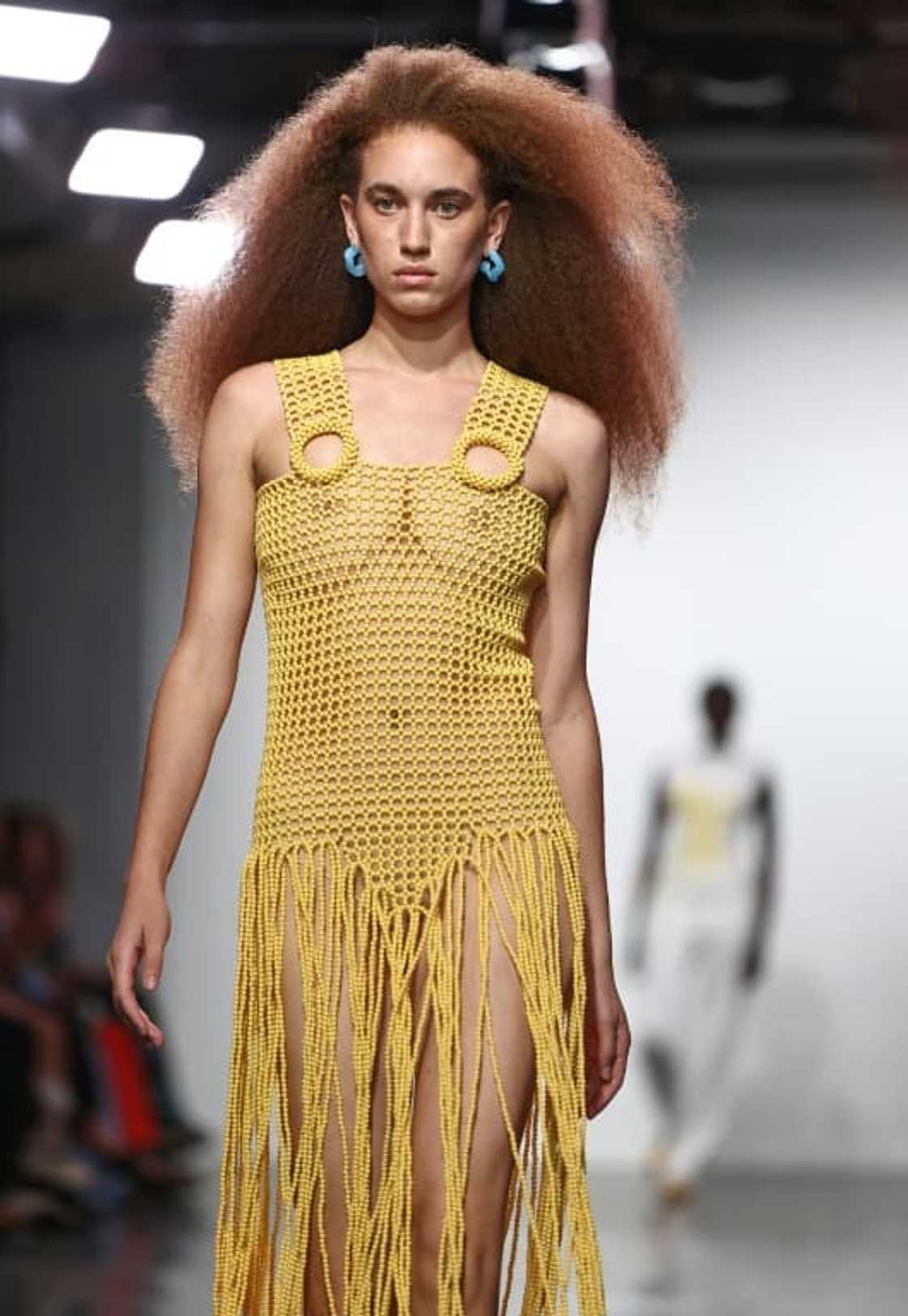 A Feben creation on the London catwalk on Saturday