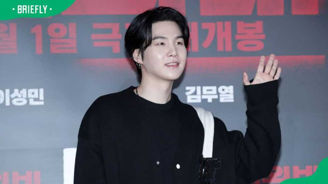 Suga of boy band BTS attending The Devil's Deal VIP Screening Suga of boy band BTS attending The Devil's Deal VIP Screening