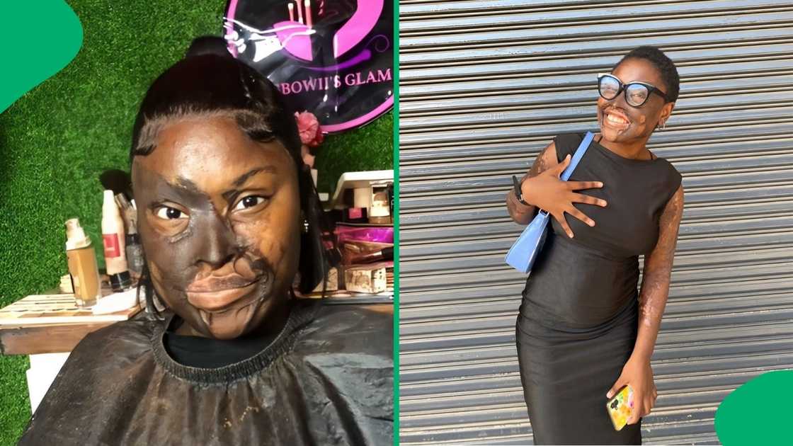 A girl had her makeup done for her matric dance. A girl had her makeup done for her matric dance.