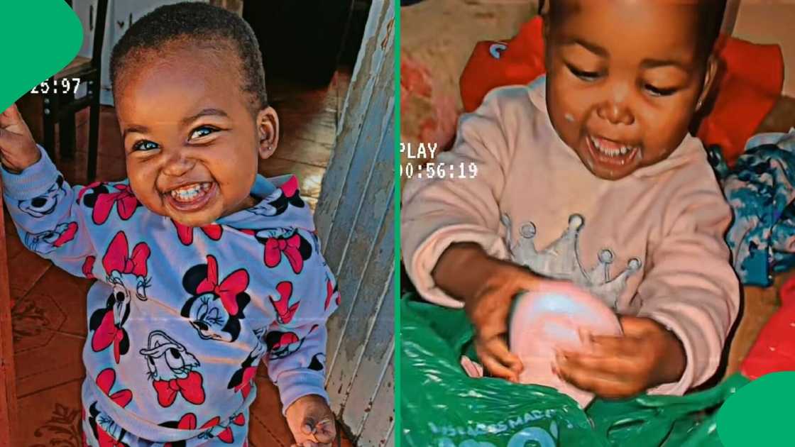 A kid's reaction to new clothes and shoes melted hearts in SA. A kid's reaction to new clothes and shoes melted hearts in SA.
