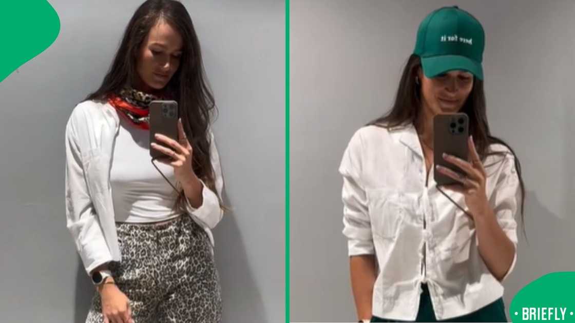 The content creator on the right showed a statement piece that is currently trending The content creator on the right showed a statement piece that is currently trending