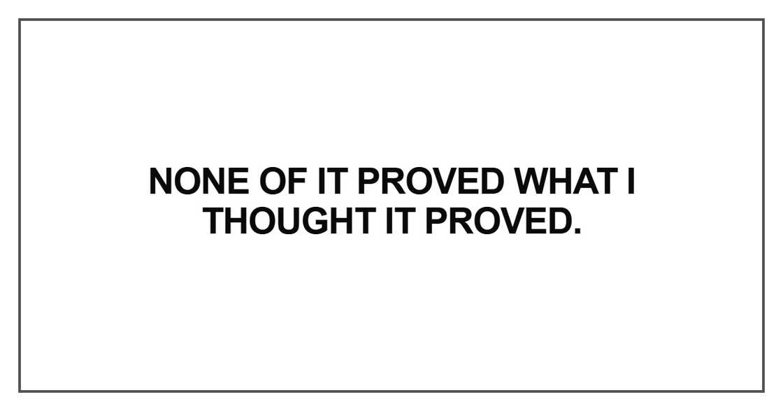 None of it proved None of it proved