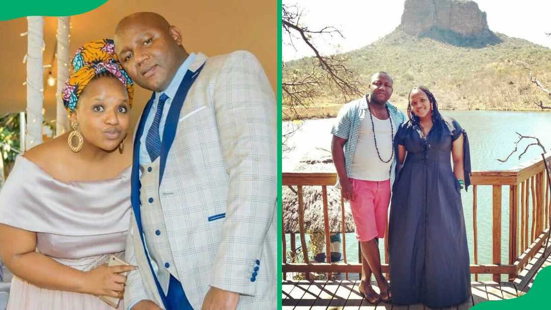 Hlengiwe Lushaba with her husband Hlengiwe Lushaba with her husband