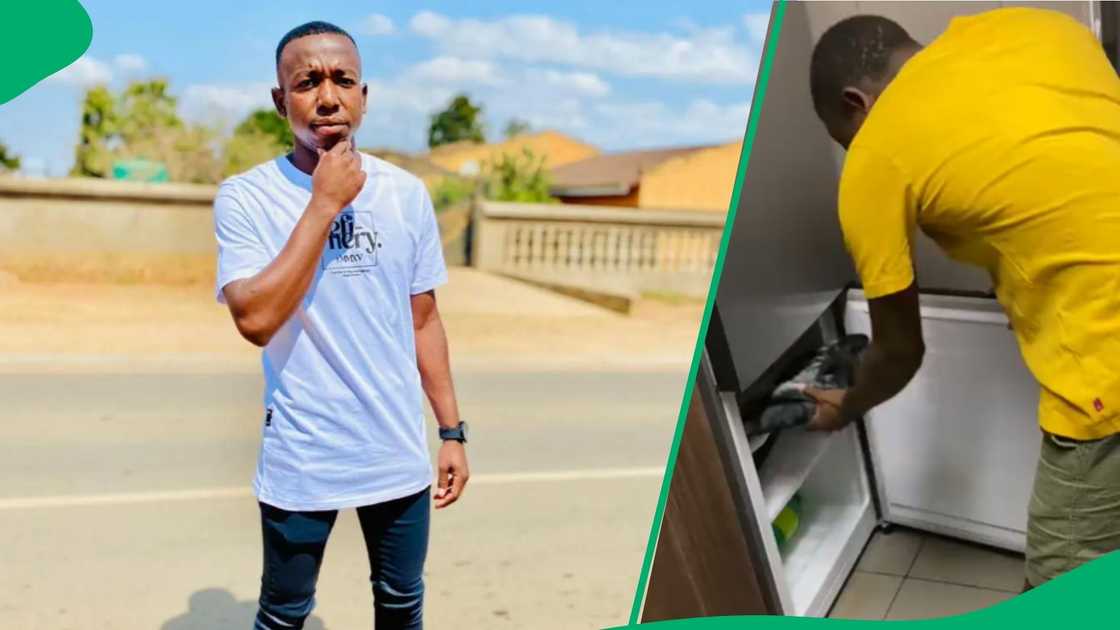 A TikTok user shocked Mzansi peeps after showing where he stored his jeans A TikTok user shocked Mzansi peeps after showing where he stored his jeans