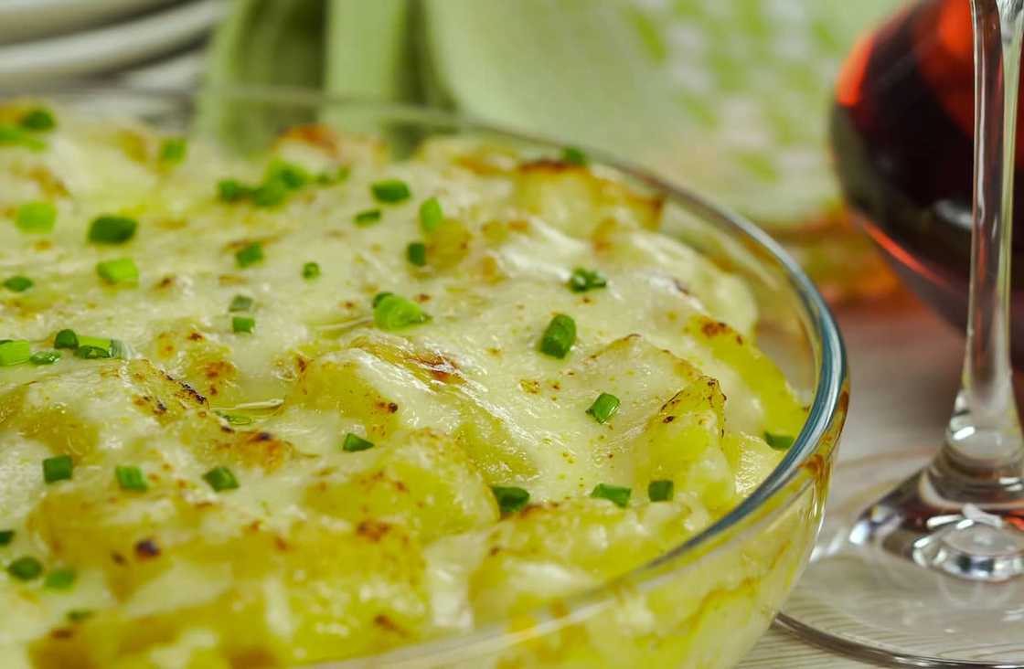 South African potato bake recipe with brown onion soup