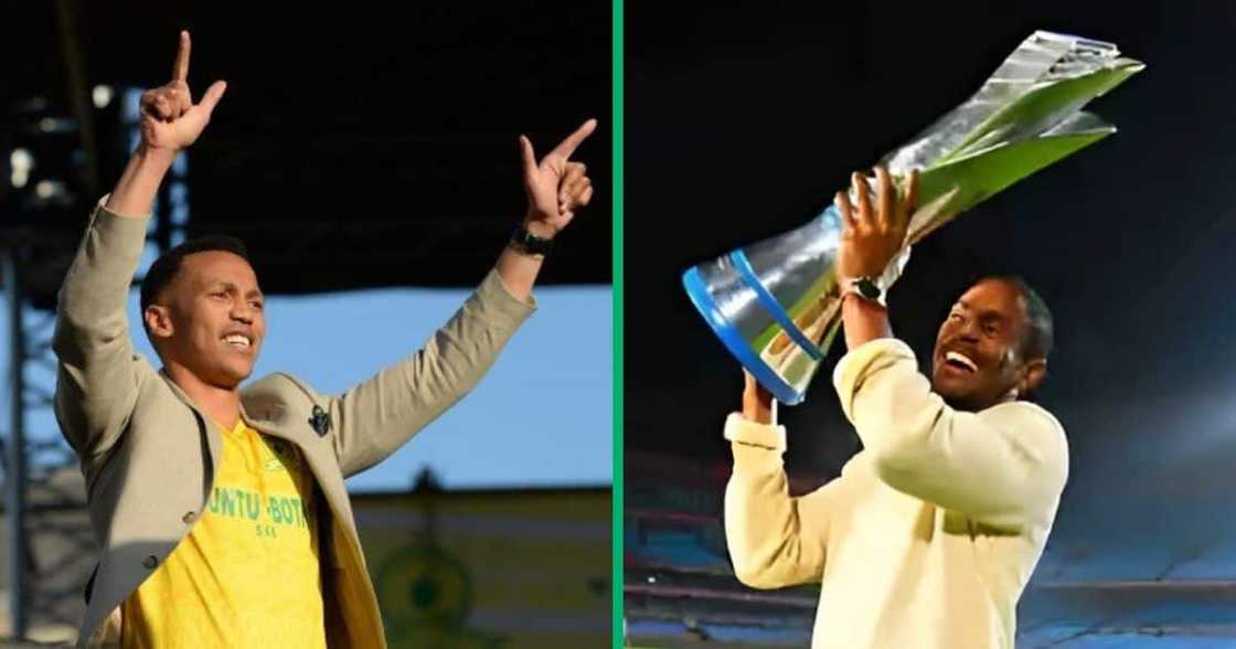 Rhulani Mokwena thanked Sundowns chairman Thlopie Mokwena Rhulani Mokwena thanked Sundowns chairman Thlopie Mokwena