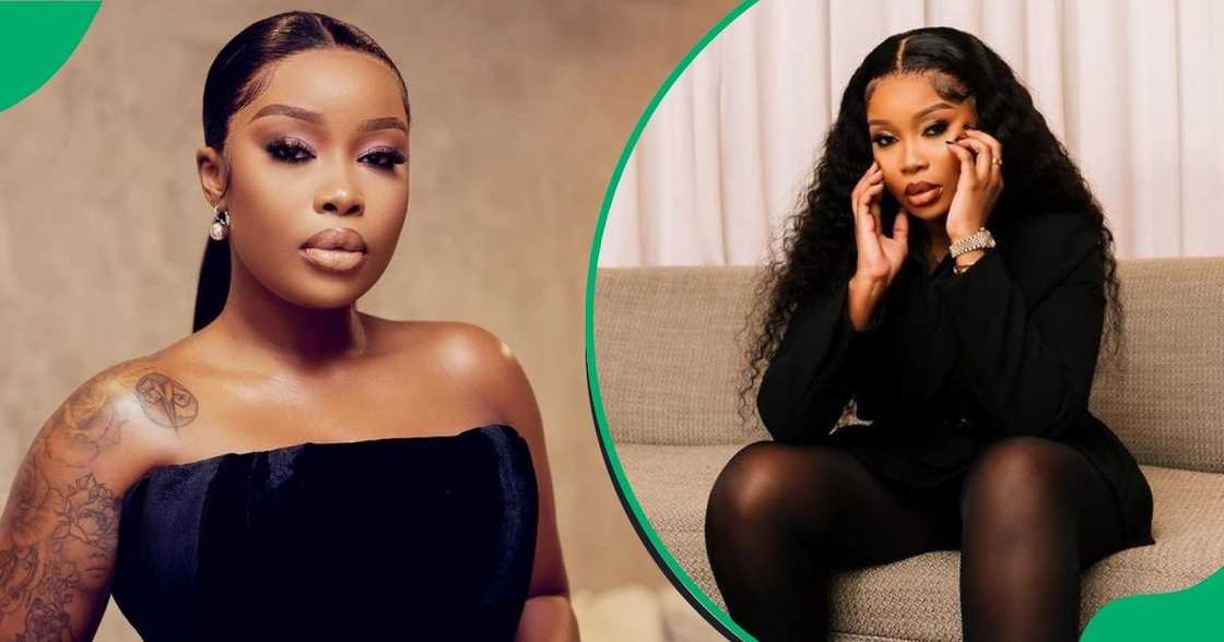 Sithelo Shozi wore a Dolce & Gabbana outfit Sithelo Shozi wore a Dolce & Gabbana outfit