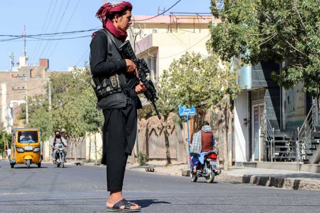 A Taliban fighter on patrol in Herat city on August 15 when the hardline Islamists celebrated a year in power A Taliban fighter on patrol in Herat city on August 15 when the hardline Islamists celebrated a year in power