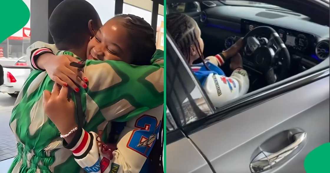 A loving mother spoiled her daughter with a stunning Mercedes-AMG A45s. A loving mother spoiled her daughter with a stunning Mercedes-AMG A45s.