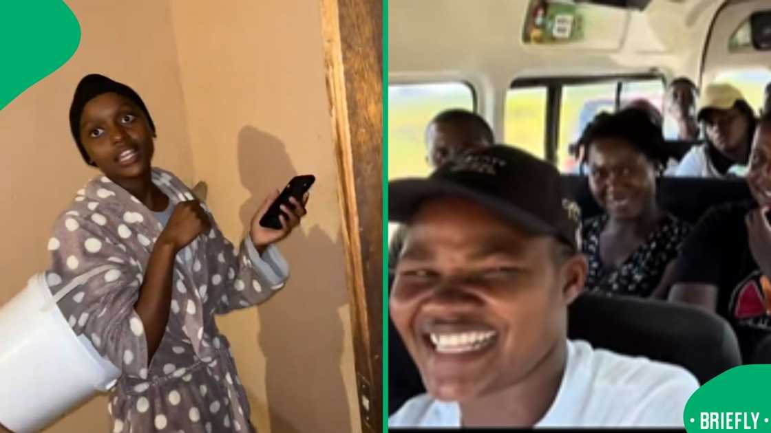 The visual on the right captured the funny taxi moment