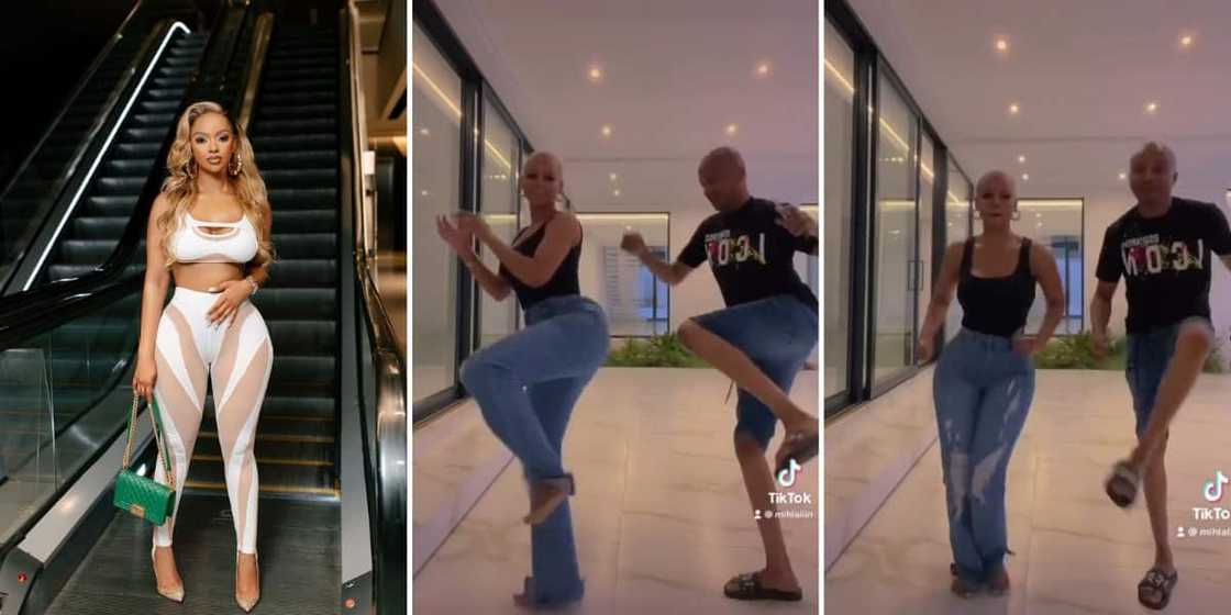 Mihlali dancing with her boyfriend