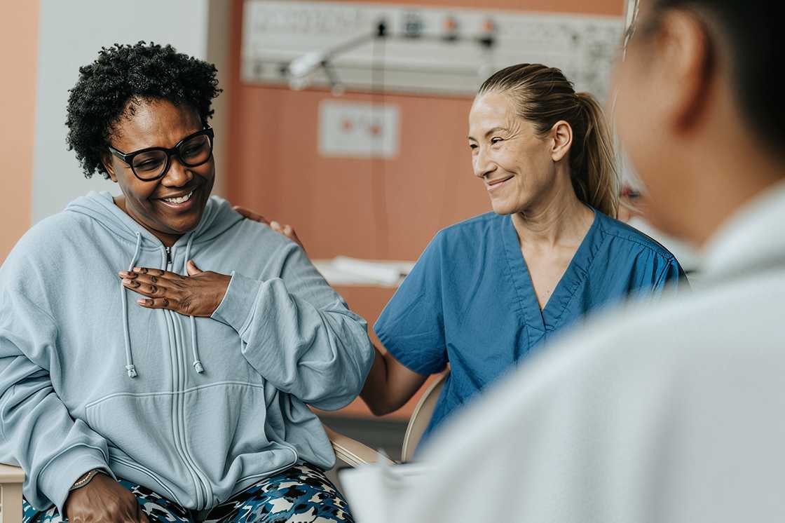 Happy female patient Happy female patient