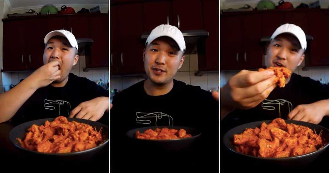 Asian man tries mogodu Asian man tries mogodu