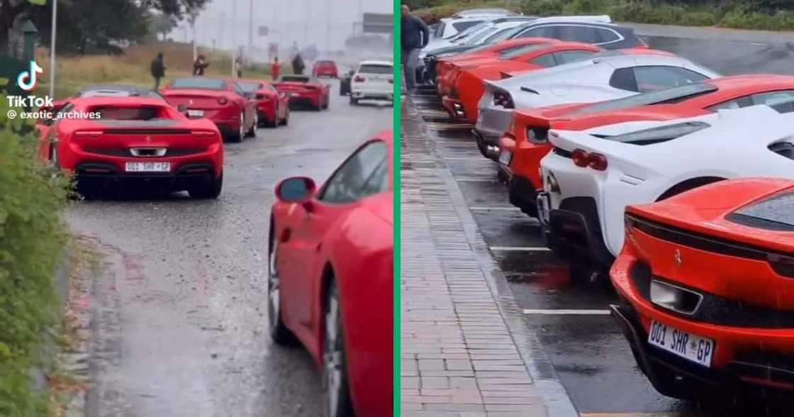 A video of a Ferrari convoy A video of a Ferrari convoy