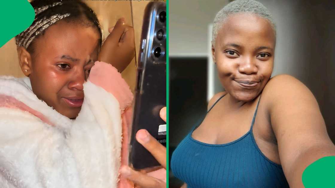 Woman posts video of her cousin's reaction after seeing her matric results. Woman posts video of her cousin's reaction after seeing her matric results.