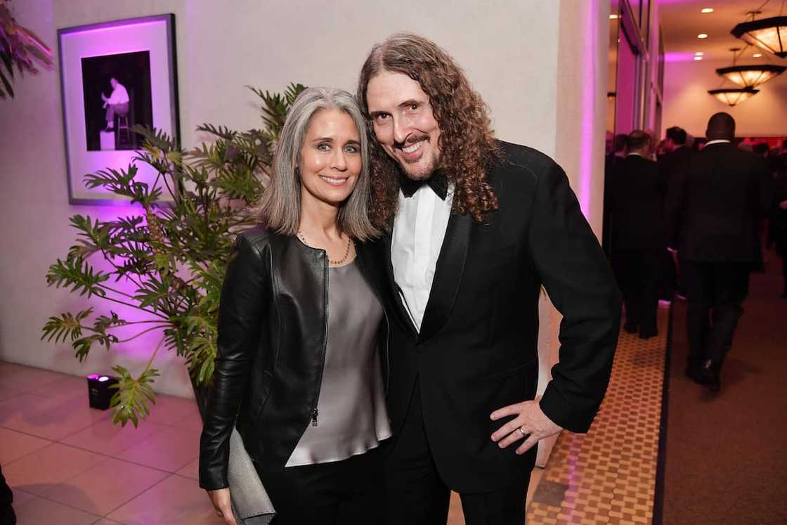 Weird Al with his wife Suzanne during the 61st Annual Grammy Awards at Staples Center in February 2019 in Los Angeles Weird Al with his wife Suzanne during the 61st Annual Grammy Awards at Staples Center in February 2019 in Los Angeles