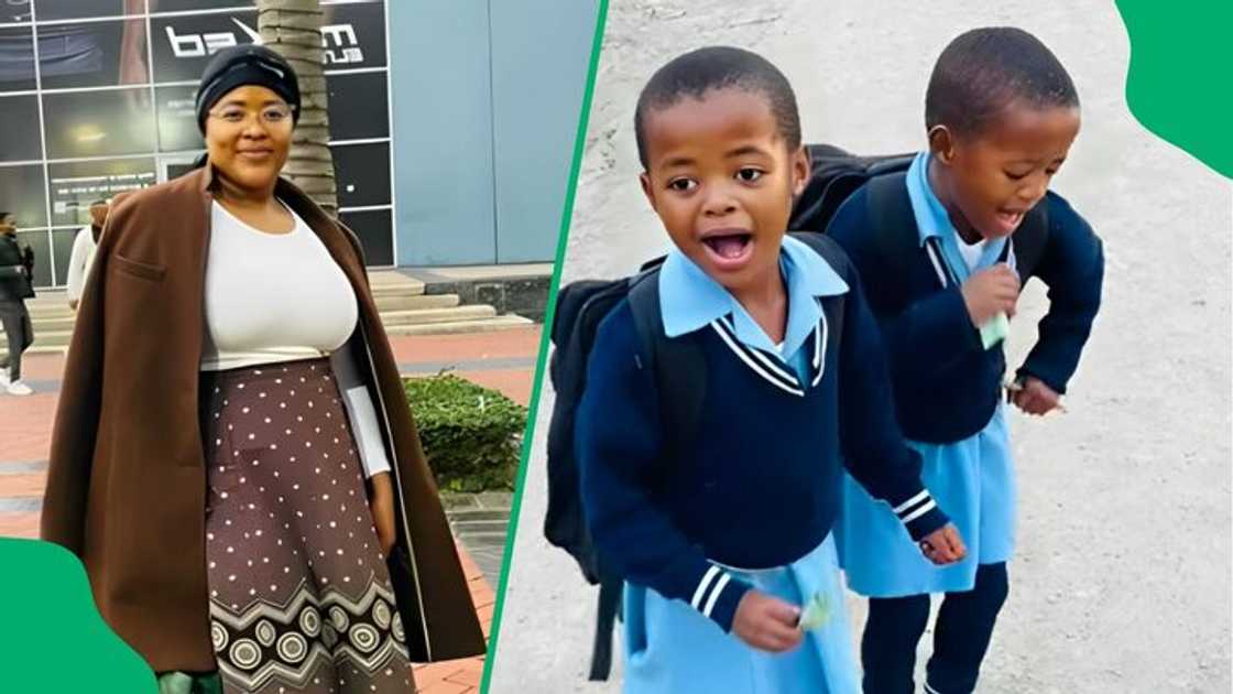 A mother posted a video of her twins entertaining her before heading to school