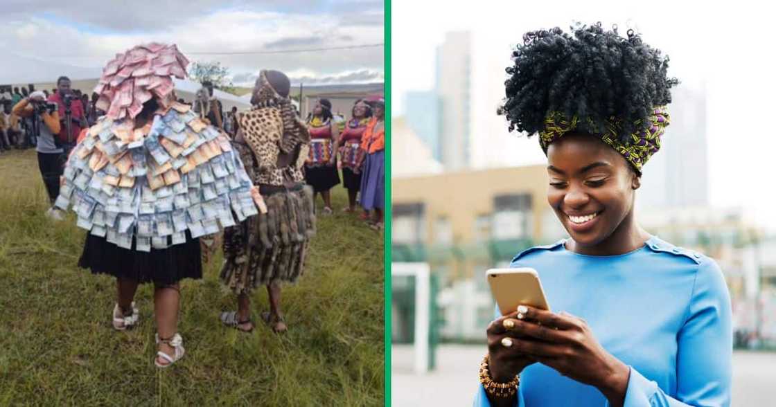 A Zulu bride went viral on TikTok after a video showed her covered in cash A Zulu bride went viral on TikTok after a video showed her covered in cash