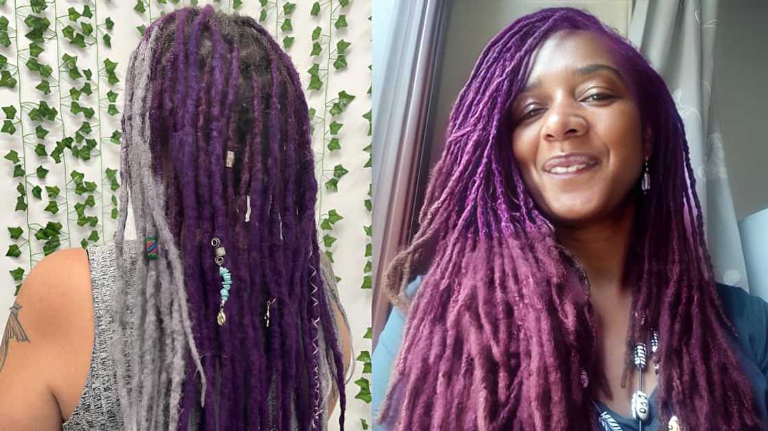 Purple dreadlocks Purple dreadlocks