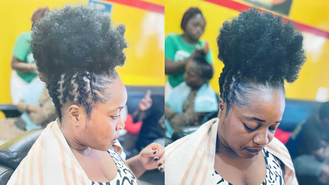 Stylish up-do black dreadlocks Stylish up-do black dreadlocks