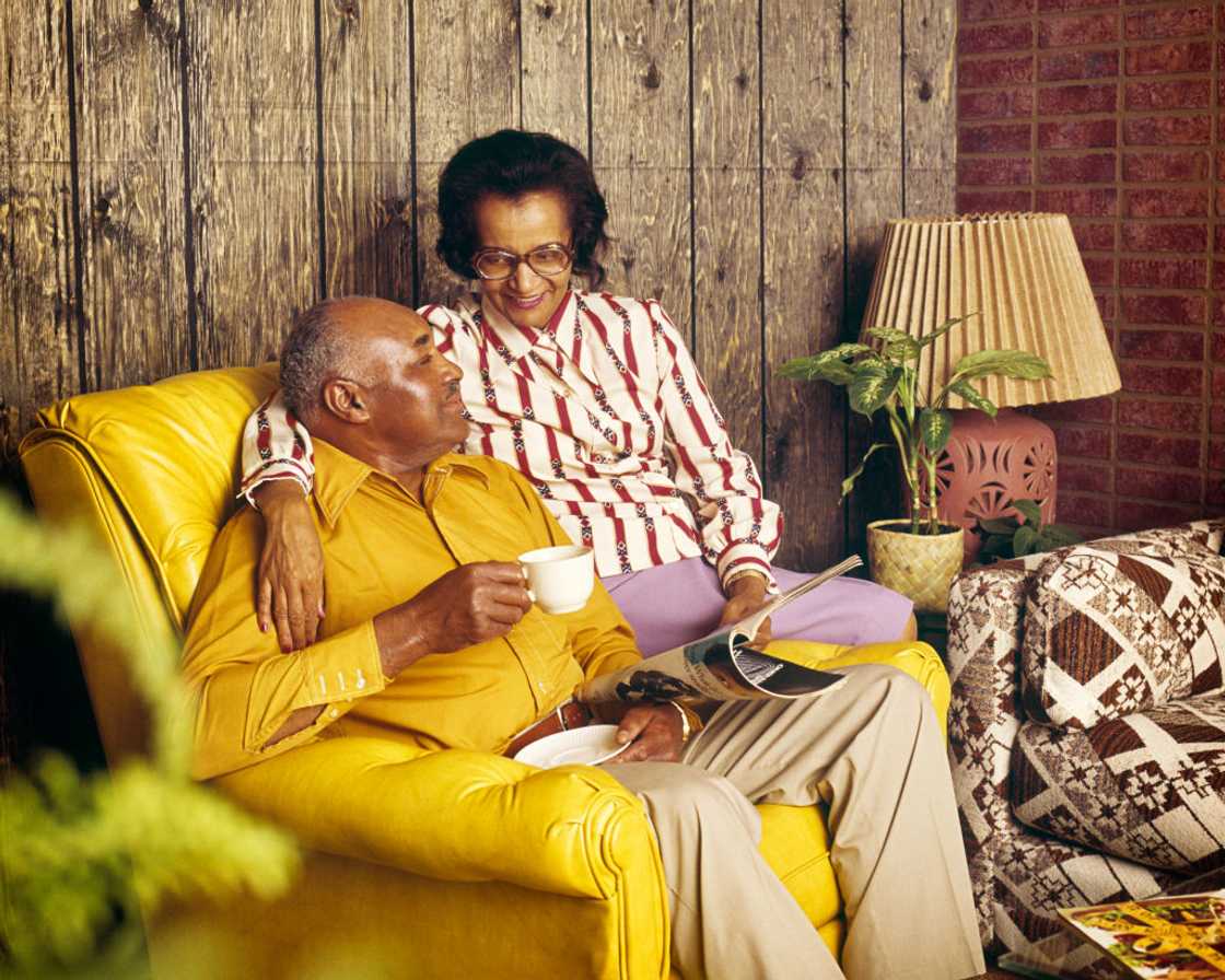 Old couple sitting together Old couple sitting together